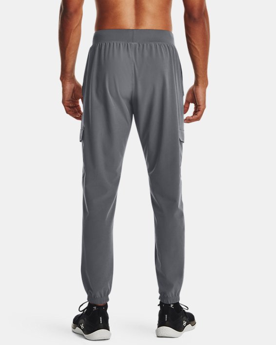 Pantalon cargo UA Stretch Woven pour homme, Gray, pdpMainDesktop image number 1